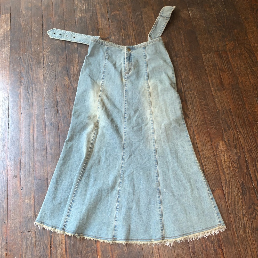 long jeans skirt size small